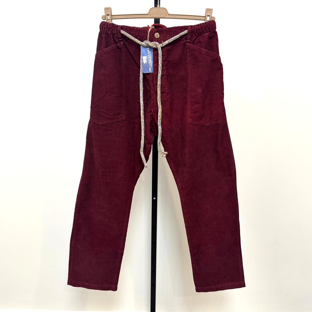 Dr. Collector's P38 16 Wales Deep Burgundy Corduroy Pants Medium NEW Relaxed Fit